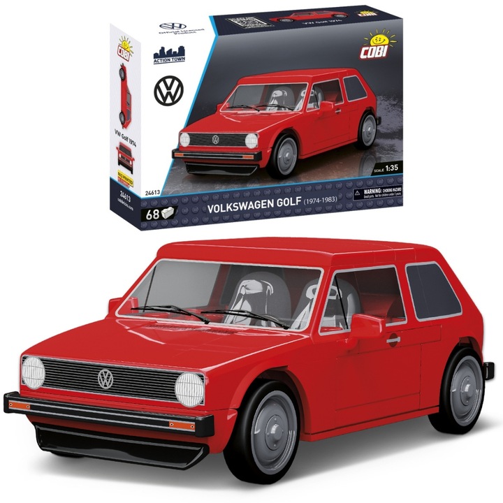 Конструктор Cobi, Volkswagen Golf 1974-1983, 68 елемента, размери 11x4x6.5cm