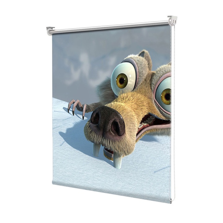 Rolete Art Shade Multicolore tip Jaluzele cu Rulou si sistem inclus Scrat are nevoie de ajutor Decoratiuni, Latime 85 cm x Inaltime 250 cm