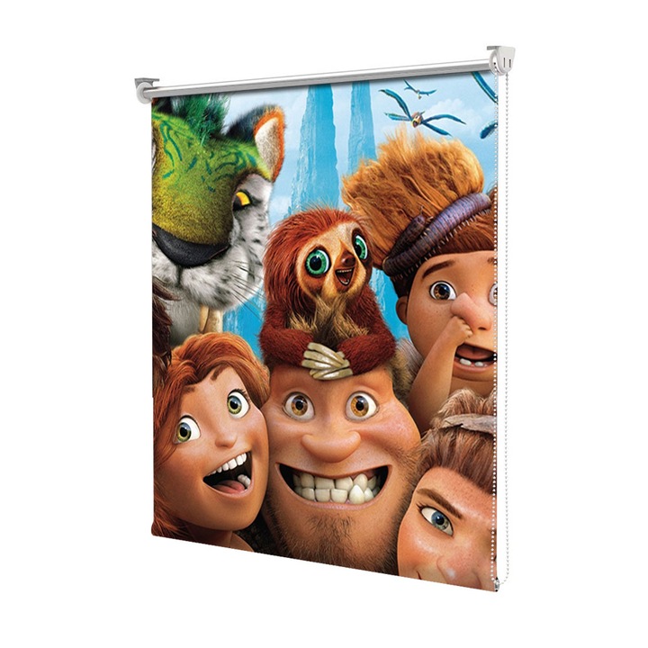 Rolete Art Shade Multicolore tip Jaluzele cu Rulou si sistem inclus Personajele din The Croods Decoratiuni, Latime 105 cm x Inaltime 190 cm