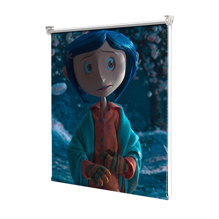 Rolete Art Shade Multicolore tip Jaluzele cu Rulou si sistem inclus Coraline Movie Decoratiuni, Latime 90 cm x Inaltime 250 cm