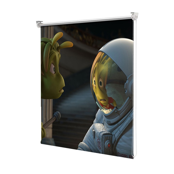 Rolete Art Shade Multicolore tip Jaluzele cu Rulou si sistem inclus Astronaut Chuck Baker Scene in Planet 51 Decoratiuni, Latime 85 cm x Inaltime 250 cm