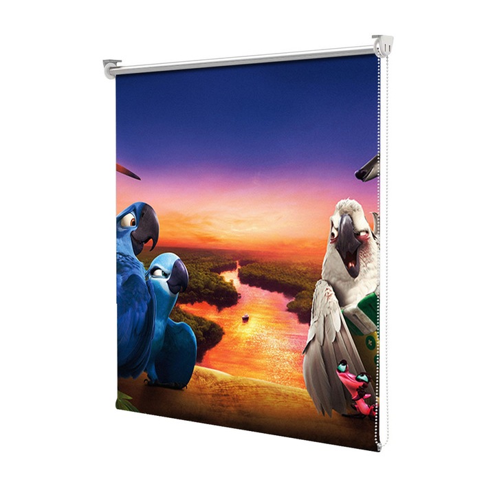 Rolete Art Shade Multicolore tip Jaluzele cu Rulou si sistem inclus Rio 2 in Amazon Decoratiuni, Latime 85 cm x Inaltime 250 cm