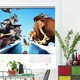 Rolete Art Shade Multicolore tip Jaluzele cu Rulou si sistem inclus Ice Age Continental Drift Decoratiuni, Latime 105 cm x Inaltime 190 cm