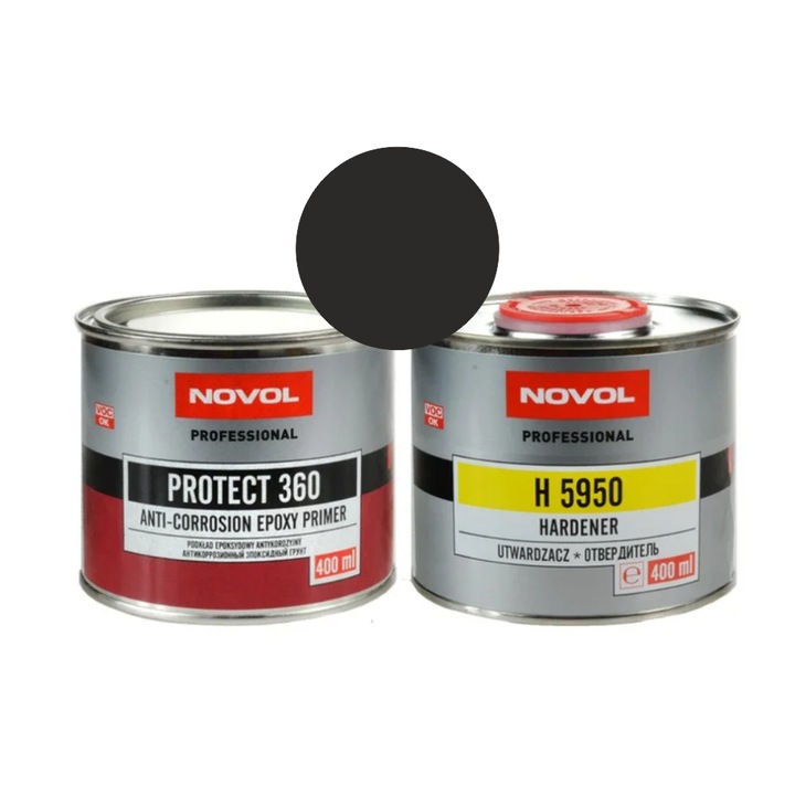Novol korrózióvédő és edző, PROTECT 360, 0,4l + 0,4l, fekete