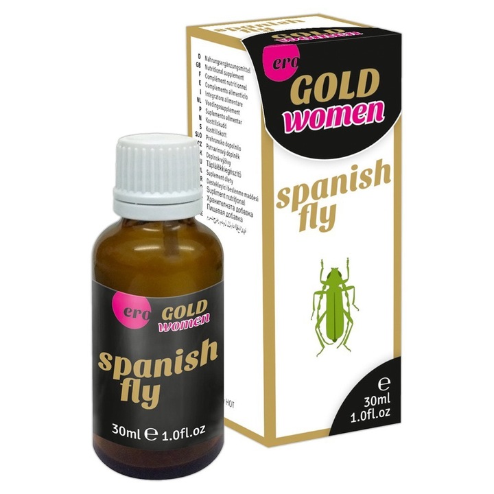 Pachet Promotional Afrodisiac Spanish Fly Women Gold Strong (+ 3 Lubrifianti Aquaglide Gratuit) puternic pentru femei, 30ml