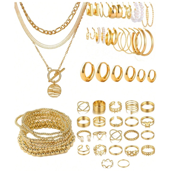 Set bijuterii dama, El Contente, Aliaj, Multicolor