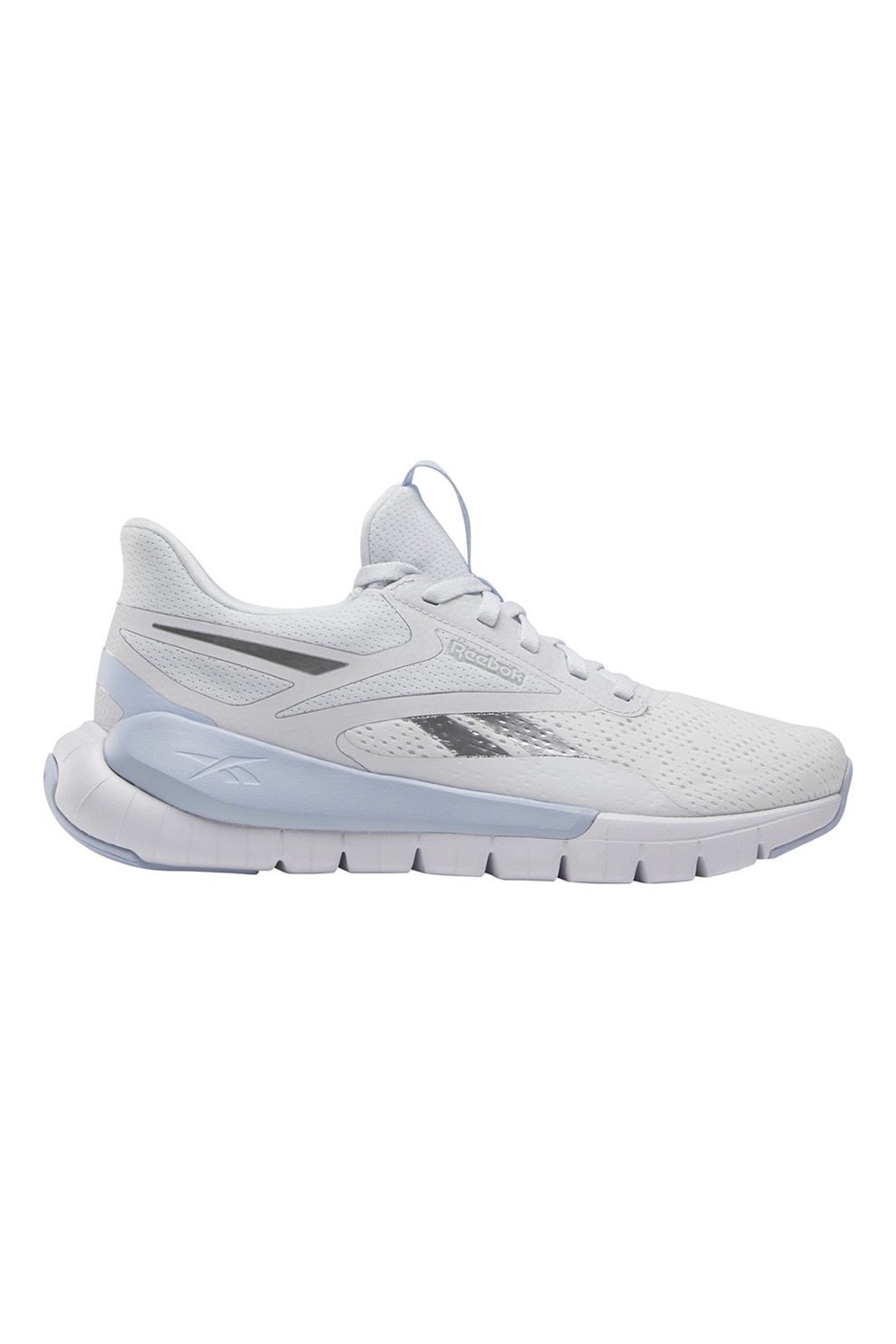 Reebok, Pantofi cu sireturi pentru fitness Flex, Albastru glaciar, Alb murdar, 6