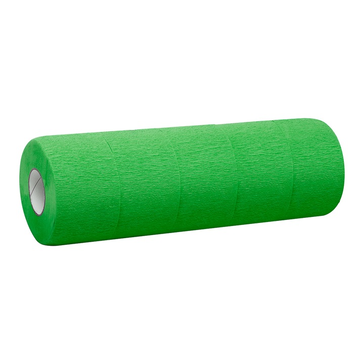 Gulere de hartie pentru frizerie, set 5 role, verde