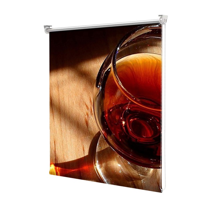 Rolete Art Shade Multicolore tip Jaluzele cu Rulou si sistem inclus Pahar single malt cu umbra Decoratiuni, Latime 65 cm x Inaltime 190 cm