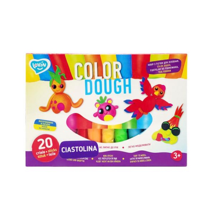 TM Lovin Color Dough многоцветен пластилин, 20 бр