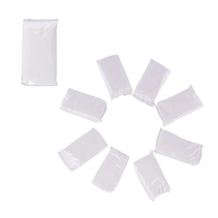 8 db fehér gyurma tömbből álló készlet, Lovin, rugalmas, gyerekeknek biztonságos