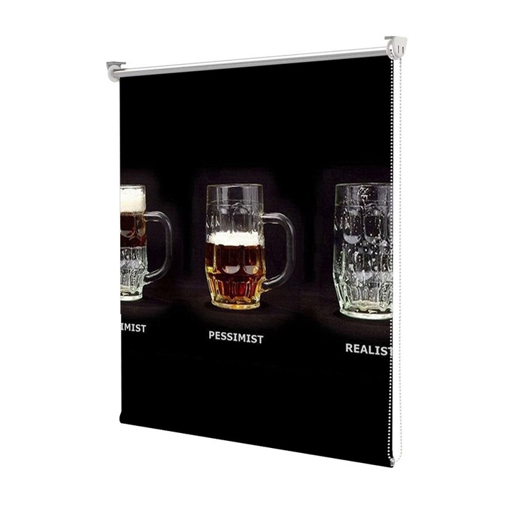 Rolete Art Shade Multicolore tip Jaluzele cu Rulou si sistem inclus Diferente intre nivelul de bere Decoratiuni, Latime 150 cm x Inaltime 130 cm