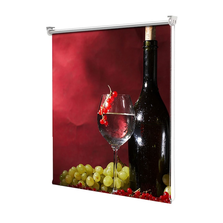 Rolete Art Shade Multicolore tip Jaluzele cu Rulou si sistem inclus Compozitie cu rosu predominant Decoratiuni, Latime 160 cm x Inaltime 130 cm