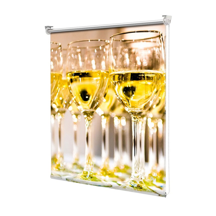 Rolete Art Shade Multicolore tip Jaluzele cu Rulou si sistem inclus Multe pahare la fel Decoratiuni, Latime 70 cm x Inaltime 190 cm