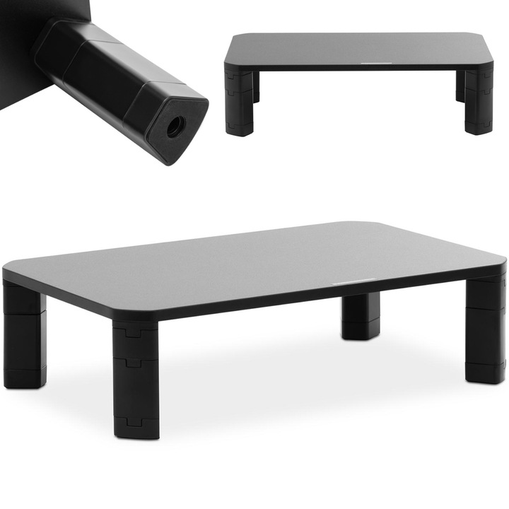 Suport monitor Fromm & Starck, inaltime reglabila 40-130 mm, negru, 48x33cm, capacitate 20 kg