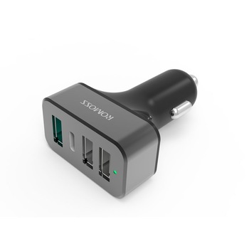 Incarcator auto Romoss Rocket Power Lite AU50Q, 2xUSB , 1xQuickCharge 3.0, 1xType-C, 50W, Negru Incarcator auto Romoss Rocket Power Lite AU50Q, 2xUSB , 1xQuickCharge 3.0, 1xType-C, 50W, Negru