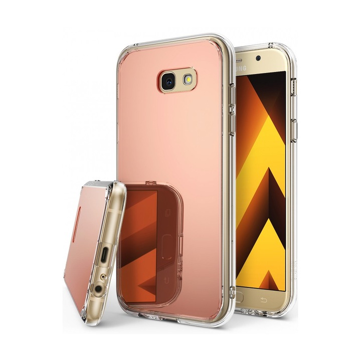 Защитен калъф Ringke Mirror за Samsung Galaxy A3 2017, Rose Gold