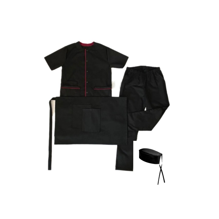 Uniforma bucatar 4 piese, L, bust 120 cm