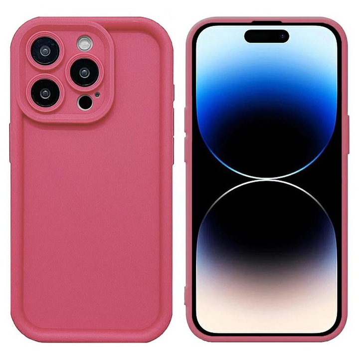 Husa din Silicon Ultra-Protector compatibila Iphone 13 – Margini Intarite, Protectie Ecran si Design Mat Elegant roz