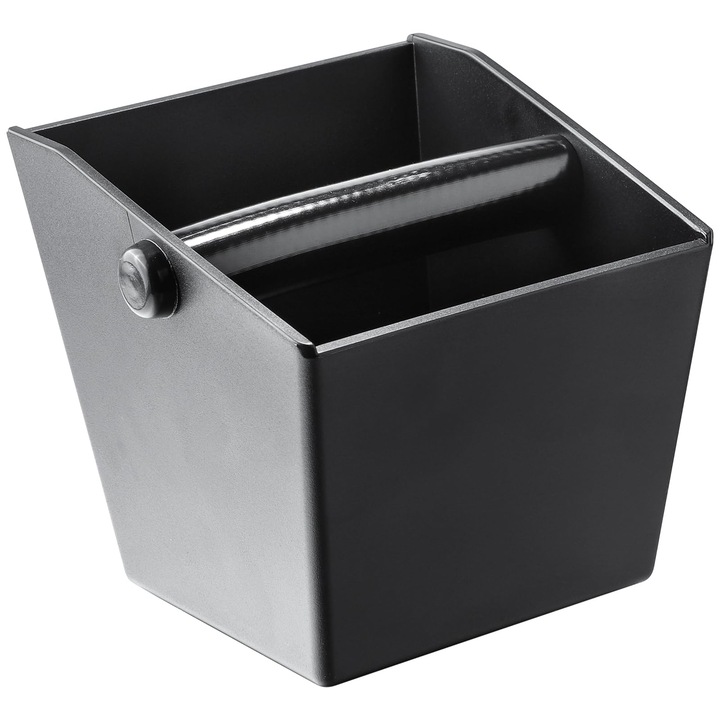 Контейнер за утайка от кафе, FomoX, 800 ml, ABS, нехлъзгаща основа, намаляване на шума, с гумена дръжка, лесен за почистване, издръжлив, черен