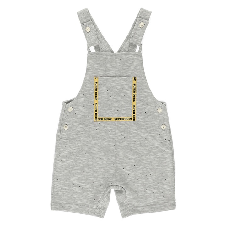 Panco - Szürke ujjatlan jumpsuit sportrészletekkel babáknak, szürke, Szürke