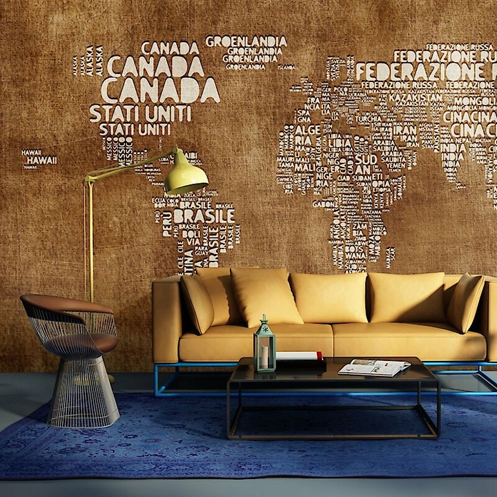 Fotótapéta - Antik olasz világtérkép 350x270