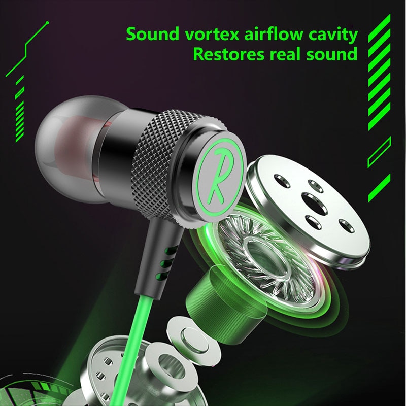 Casti In-Ear, KINSI, Comenzi pe fir pentru apeluri/volum, Design Ergonomic si Confortabil, lungime 1.2m, Type-C, Verde