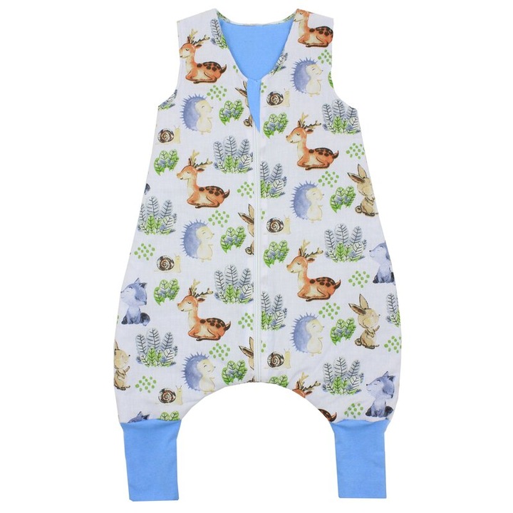 Sac de dormit, fara umplutura, Ariciul si melcul, cu picioare 52-80 CM