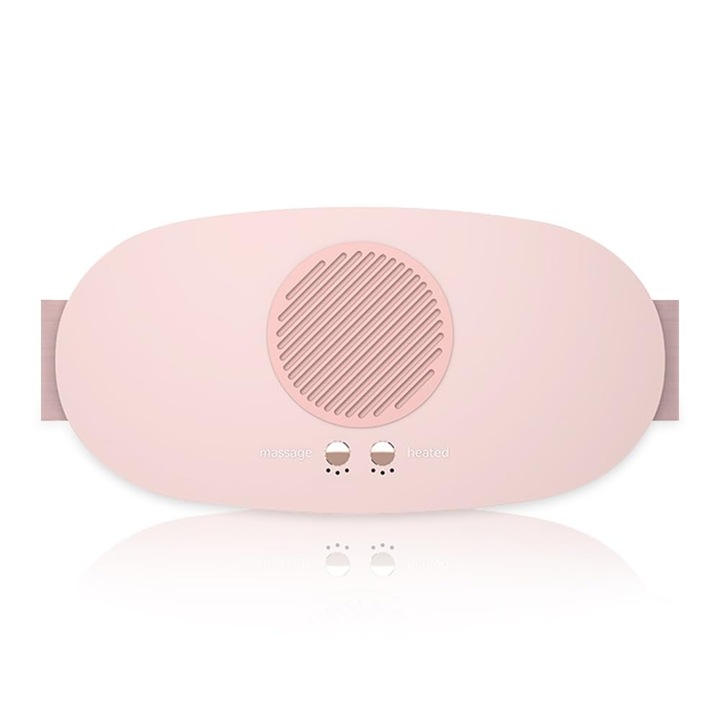 Tampa de incalzire pentru crampe menstruale, FomoX, tampon de incalzire menstruala portabila fara fir cu 5 niveluri de incalzire, 7 moduri de masaj prin vibratii, tampon de incalzire menstruala cu incalzire rapida 3S pentru femei si fete, roz