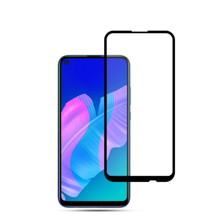 Folie pentru Huawei Y7p, din Sticla Securizata, Evolium, Negru