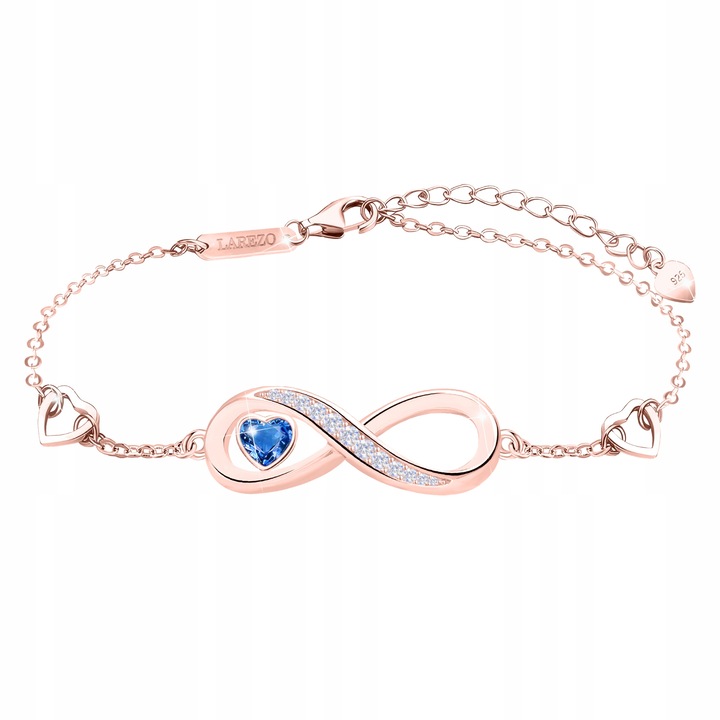 Bratara Dama, Larezo, Argint Veritabil 925, Lungime 20 cm, Greutate 2.1 g, Antialergic, Lustruit Manual, Pentru Femei, Fara Nichel, Decorat Cu Cristale Zirconiu, Aspect Lucios, Set Cu Cutie Cadou Si Certificat De Calitate, BR001-R, Auriu