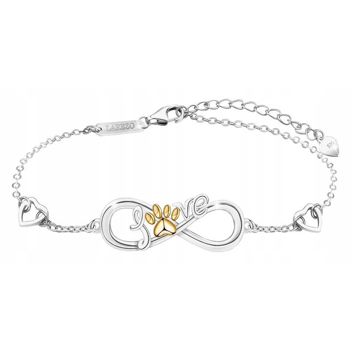 Bratara Dama, Larezo, Argint Veritabil 925, Lungime 20 cm, Greutate 2.2 g, Antialergic, Lustruit Manual, Pentru Femei, Fara Nichel, Decorat Cu Cristale Zirconiu, Aspect Lucios, Set Cu Cutie Cadou Si Certificat De Calitate, BR013-S, Argintiu