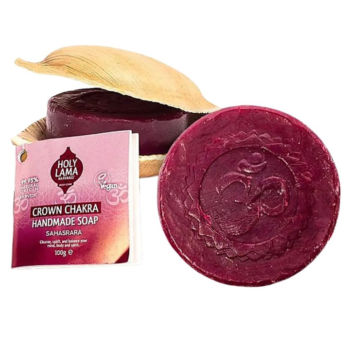 САПУН, ТВЪРД НАТУРАЛЕН ШАМПОАН, СВЕТИ ЛАМА, РЪЧНО ИЗРАБОТЕН, ЧАКРА 7, 100 гр.