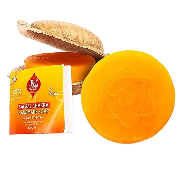 SAPUN, SAMPON NATURAL SOLID, HOLY LAMA, HAND MADE, CHAKRA 2, 100 gr