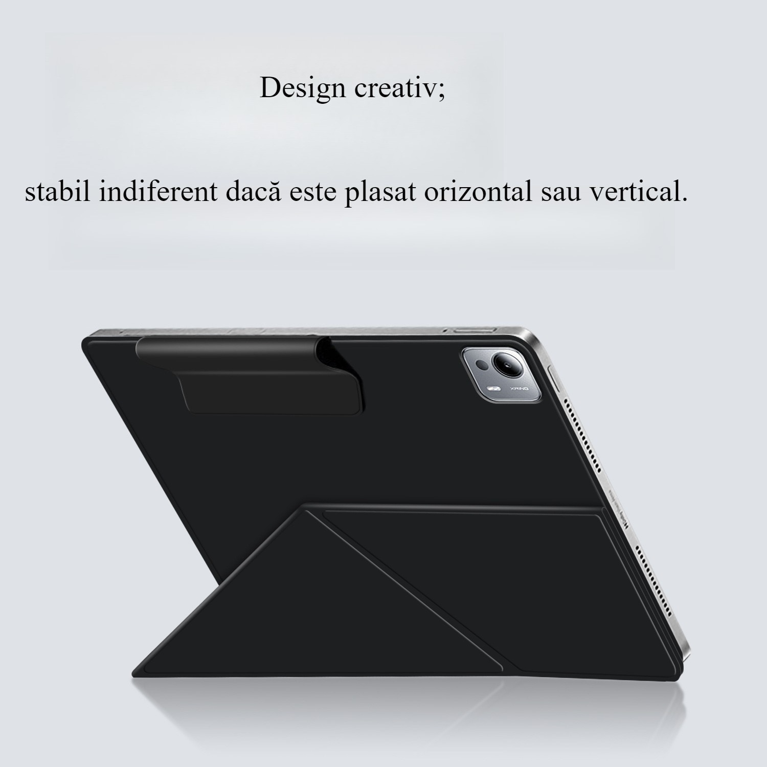 Husa de protectie pentru Xiaomi Pro Cover pentru Pad 6S, Material din piele, anti picatura, fixare magnetica, functie de trezire somn, suport multi unghi, 12,4 inch, negru
