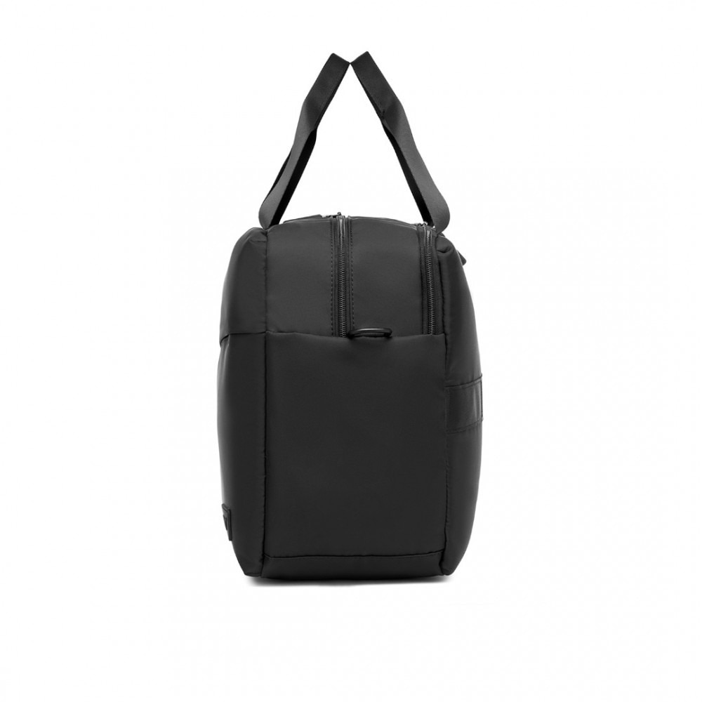 Geanta pentru laptop 15.6 inch, rezistenta la stropi de apa, sistem fixare pe valiza, 2 compartimente, KONO, TVK2444, Negru