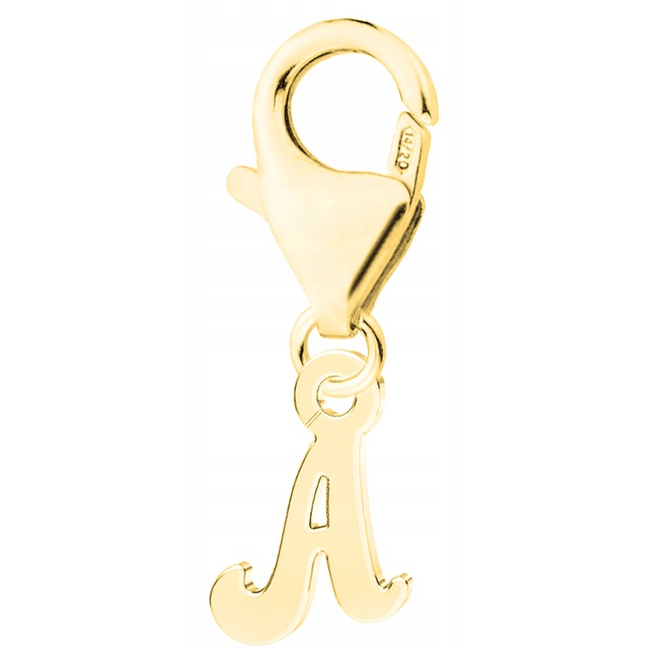 Talisman, Larezo, Scrisoarea A, Argint 925, Pentru Femei, 19 mm, 1 X Pandantiv, 1 X Cutie Bijuterie Premimum, Auriu