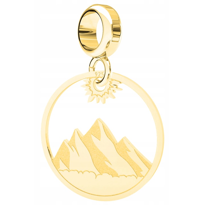 Talisman, Larezo, Charms aur Muntii Tatra Zakopane, Argint 925, Pentru Femei, 26 mm, 1 X Pandantiv, 1 X Cutie Bijuterie Premimum, Auriu