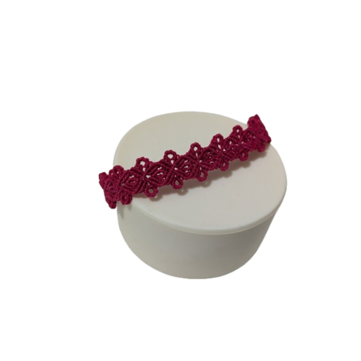 Bratara Lucrata Manual Elowen, Marime Reglabila, Ciclam