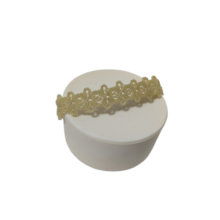 Bratara Lucrata Manual Cyrene, Marime Reglabila, Ivory