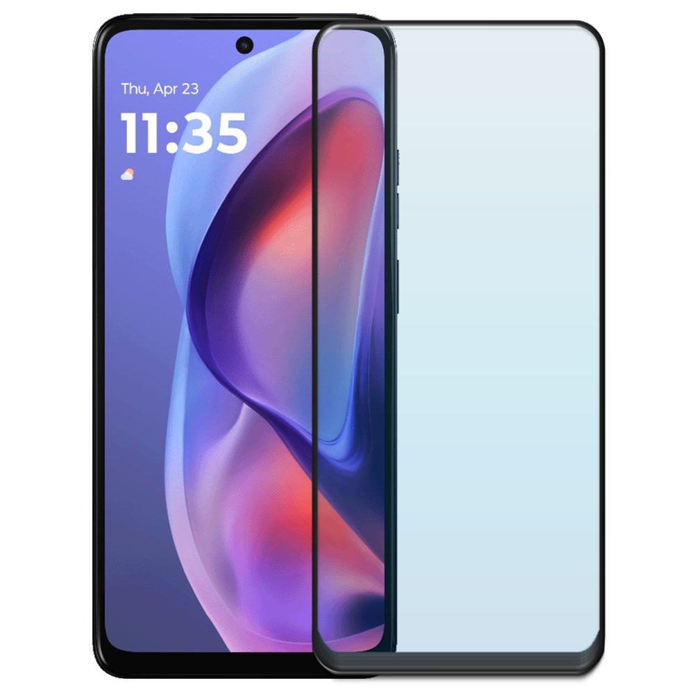 Folie din sticla securizata pentru Motorola Moto E15, HAMSTERBOX Glass Shield, Protectie completa ecran, Full face, Aplicare rapida, Case Friendly, Transparenta