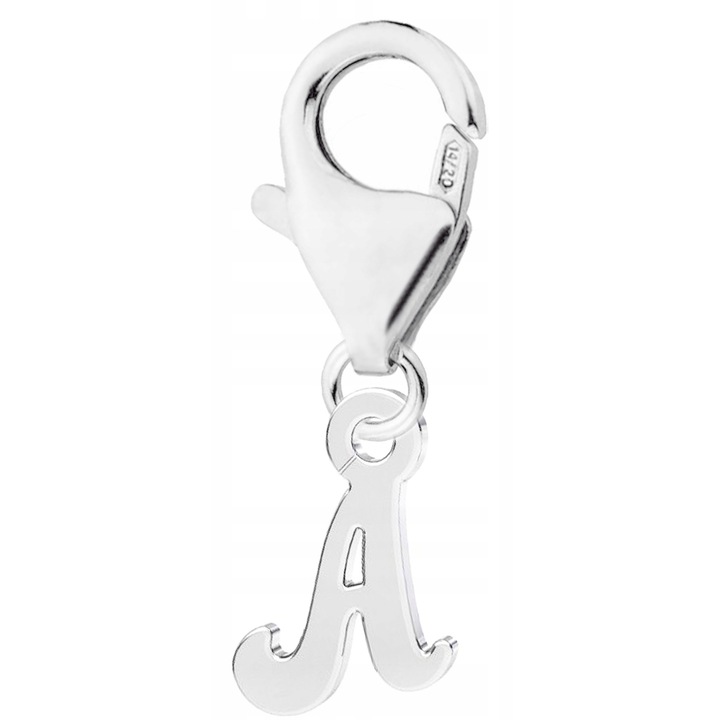 Talisman, Larezo, Pandantiv suspendat litera A, Argint 925, Pentru Femei, 19 mm, 1 X Pandantiv, 1 X Cutie Bijuterie Premimum, Argintiu