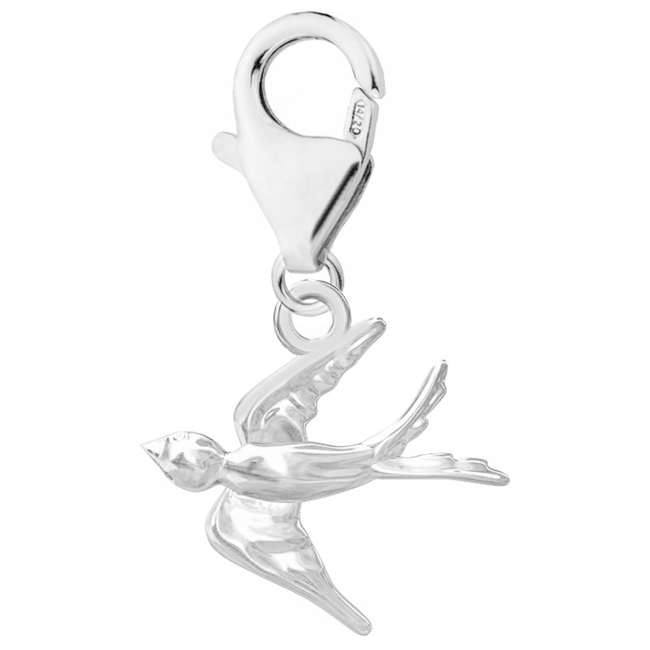 Talisman, Larezo, függő fecske madár Talisman, 925 ezüst, nőknek, 25 mm, 1 x Talisman, 1 x prémium ékszerdoboz, ezüstszínű