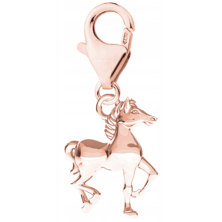 Talisman, Larezo, Pandantiv Hobby roz Cal, Argint 925, Pentru Femei, 24 MM, 1 X Pandantiv, 1 X Cutie Bijuterie Premimum, Auriu