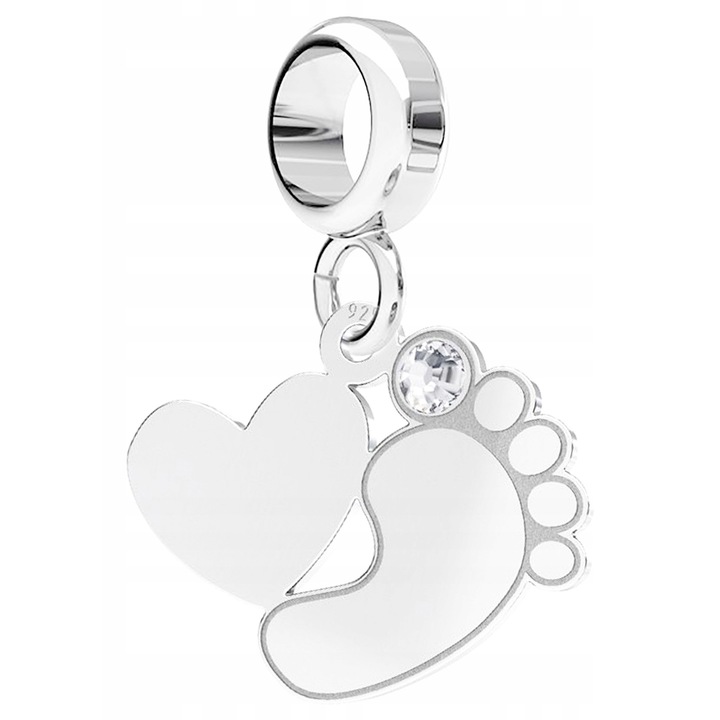 Talisman, Larezo, Picior de agatat Charms, Argint 925, Pentru Femei, 25 mm, 1 X Pandantiv, 1 X Cutie Bijuterie Premimum, Argintiu