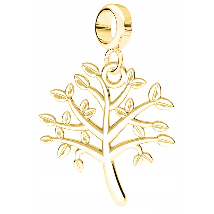 Talisman, Larezo, Pandantiv de aur Copacul vietii Charms, Argint 925, Pentru Femei, 31 mm, 1 X Pandantiv, 1 X Cutie Bijuterie Premimum, Auriu