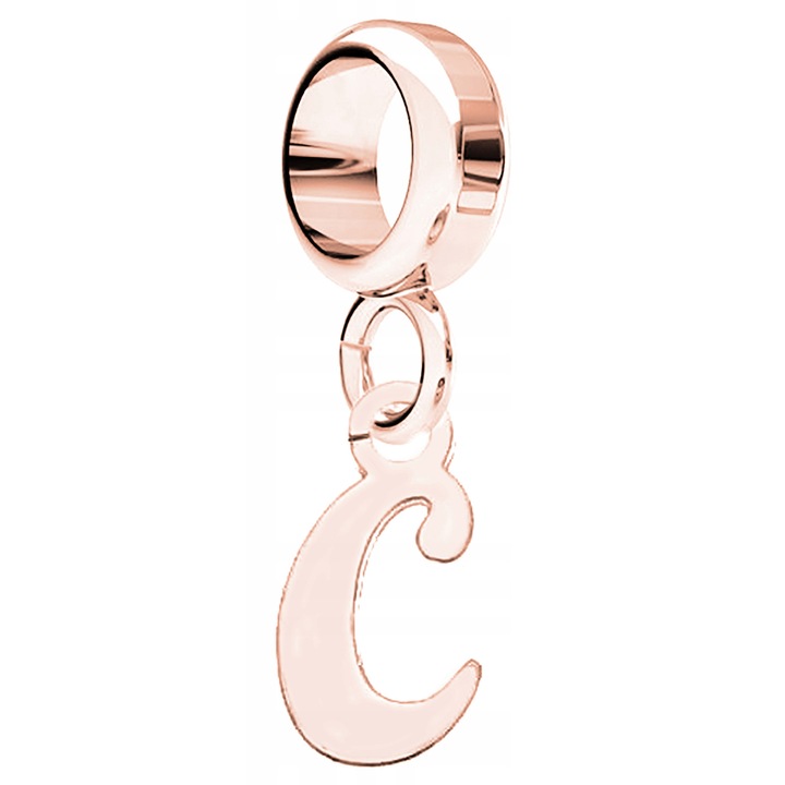 Talisman, Larezo, Charm, C Betű, Arany, 925 Ezüst, Cirkónia, Karkötő Medál, 20 mm Magasság, Antiallergén, 24K Aranyozott, Prémium Ékszerdoboz, Arany