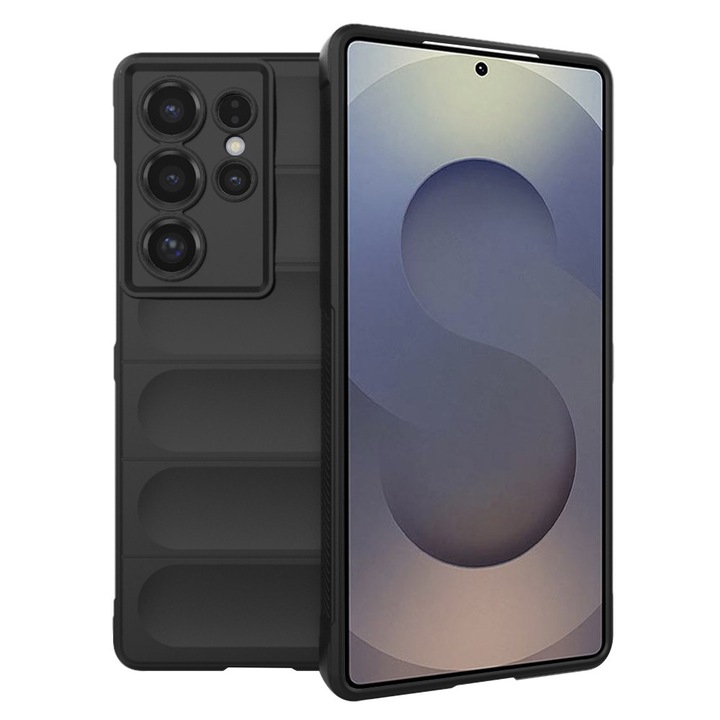 Husă telefon Techsuit Bumper TPU, neagră, pentru Samsung Galaxy S25 Ultra