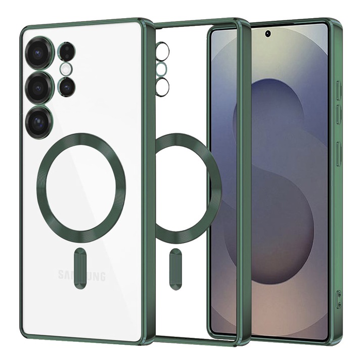 Husa pentru Samsung Galaxy S25 Ultra - Techsuit Luxury Crystal MagSafe - Deep Green