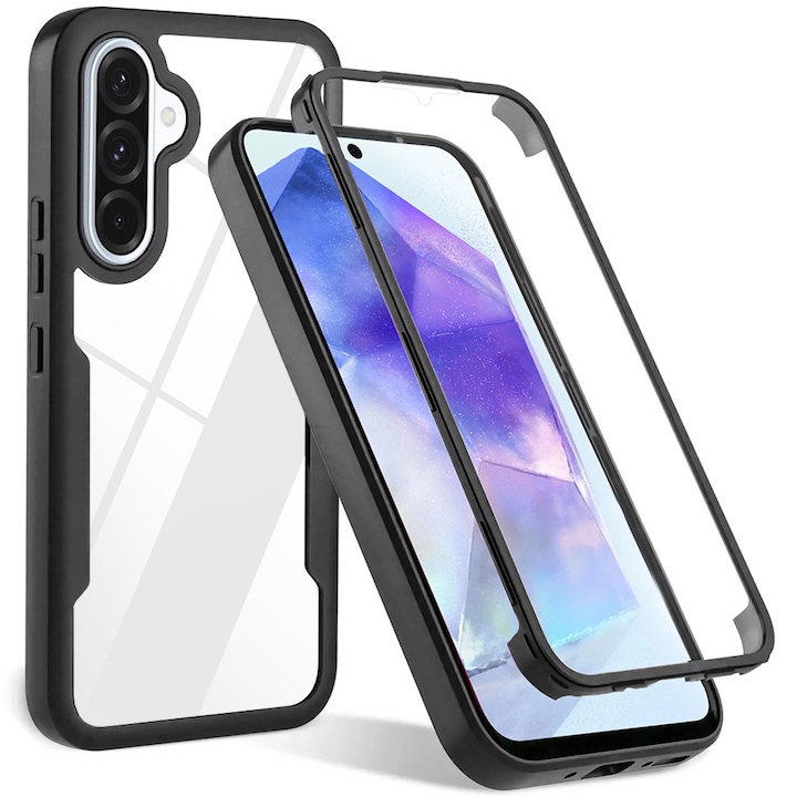 Husa pentru Samsung Galaxy A36 5G / A56 5G + Folie - Techsuit ColorVerse 360 Series - Black